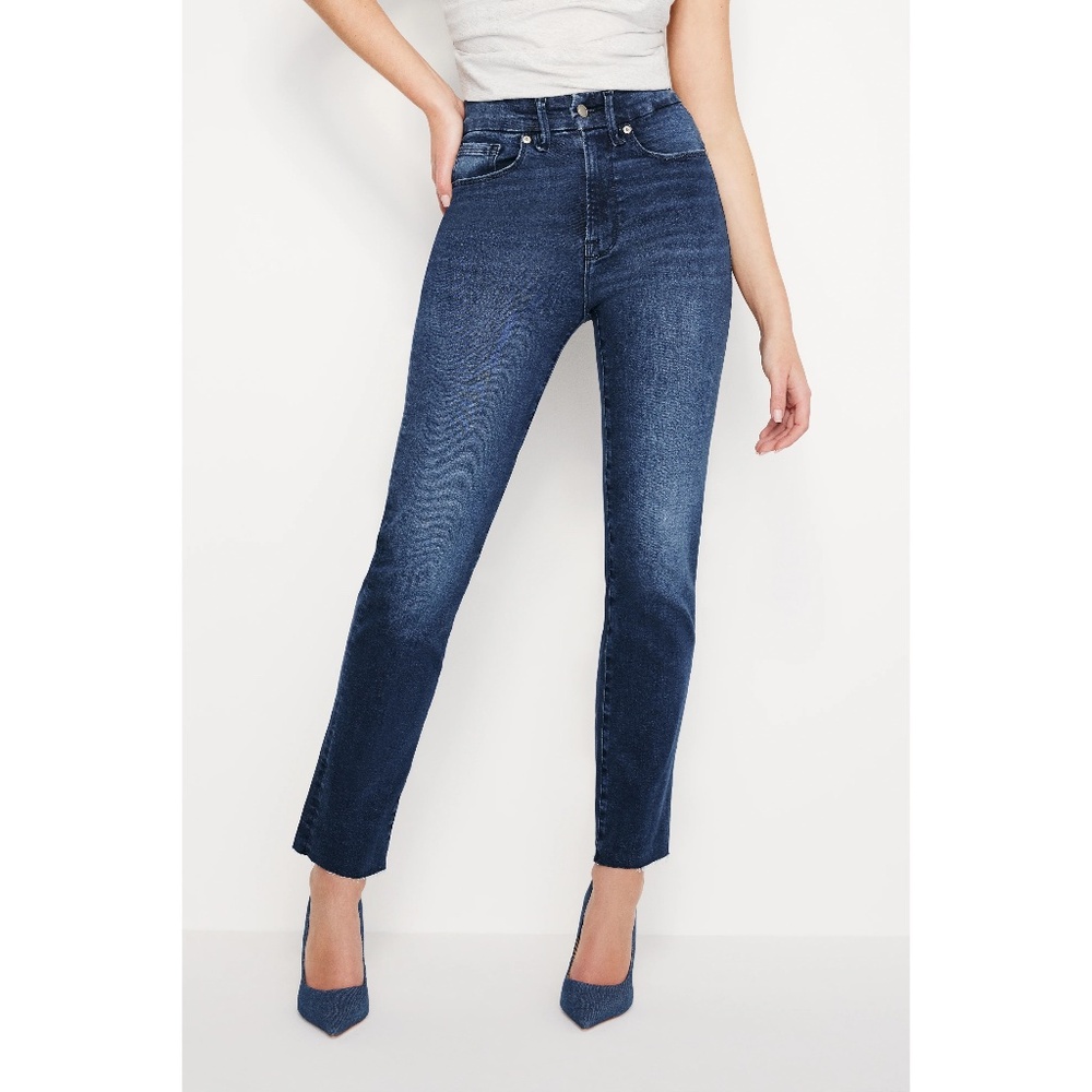 Good American  Always fits good Classic Slim Straight Jeans Denim, Size 6 12